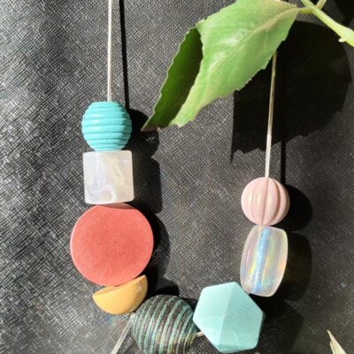 KOREAN NINE SHAPES SOLID ASYMMETRY BEADS NECKLACE