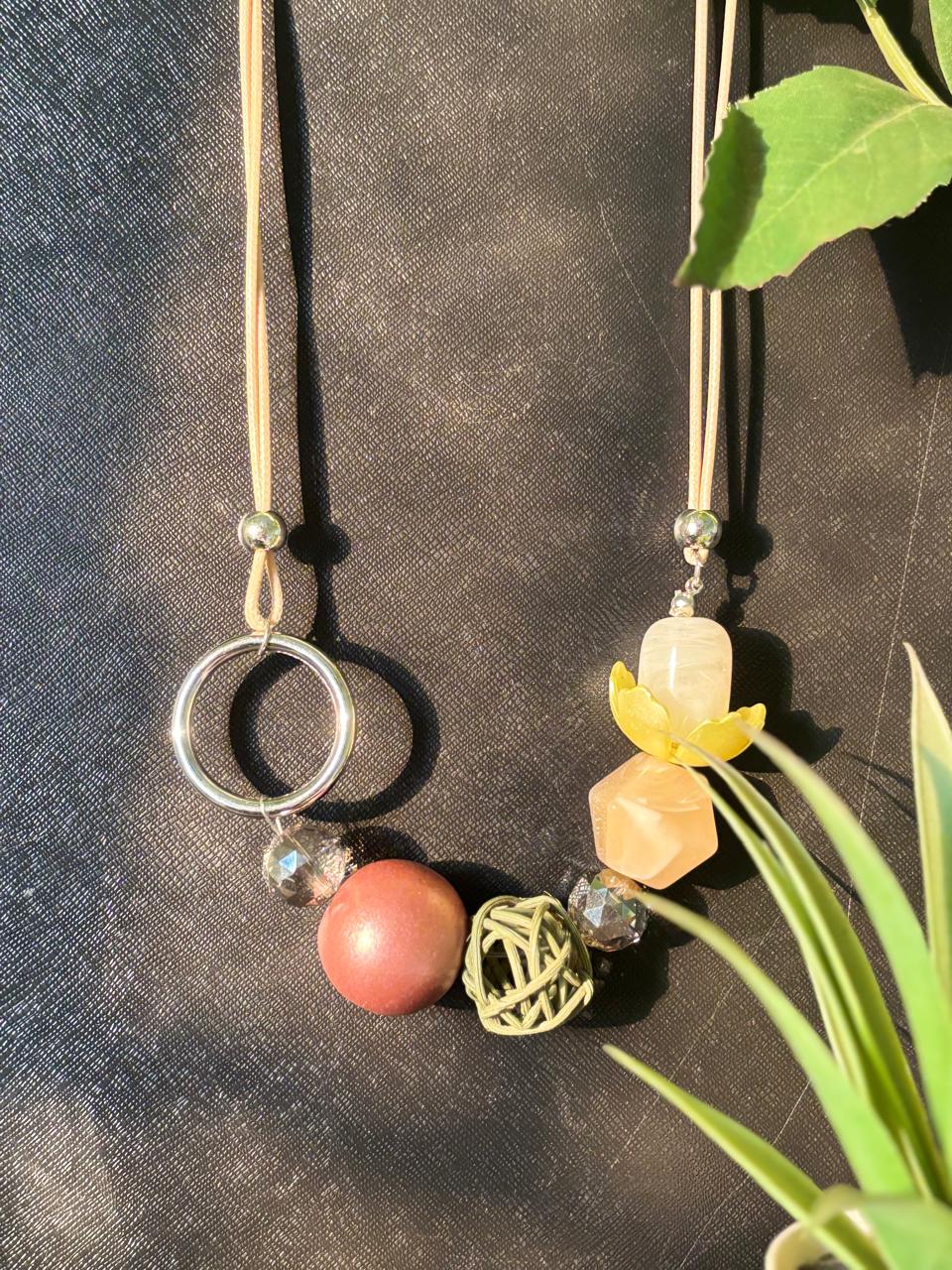 KOREAN UNIQUE LOTUS CIRCLE NECKPIECE