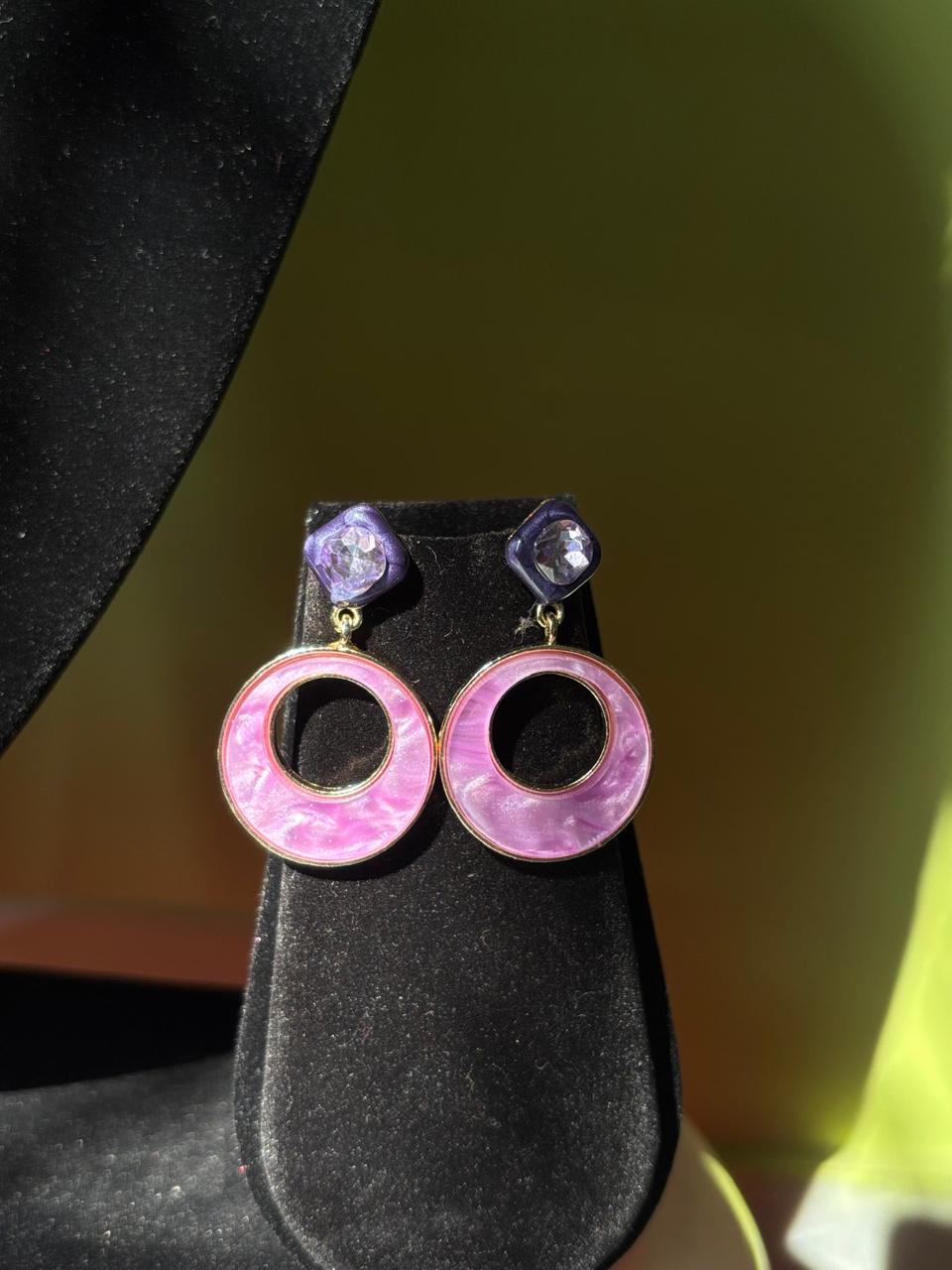 AMETHYST ECLIPSE EARRING