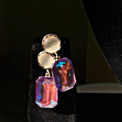 PINK TRANSPARENT RARRINGS
