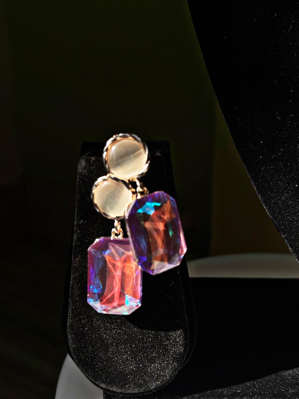 PINK TRANSPARENT RARRINGS