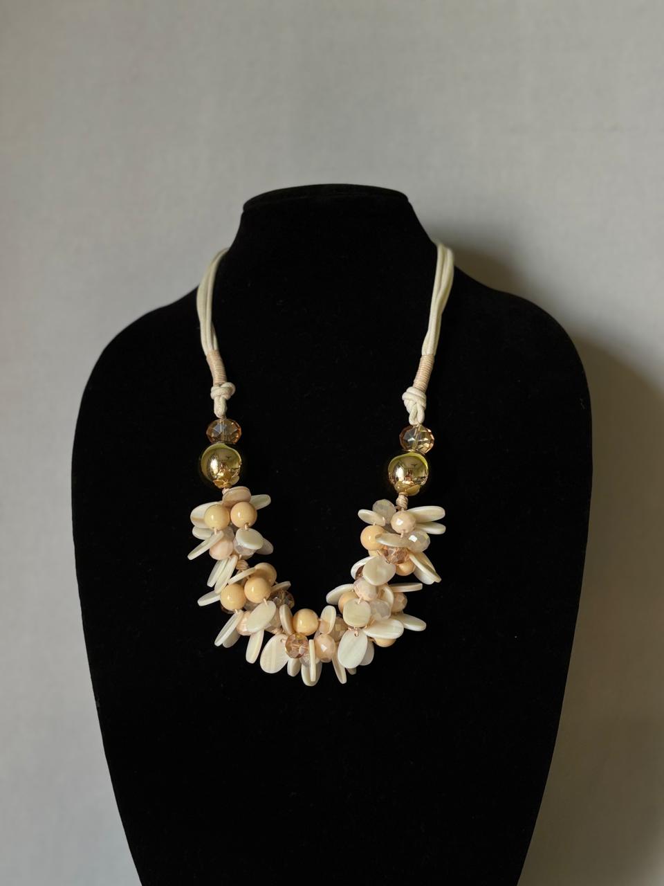 White Beachy Heavy Necklace