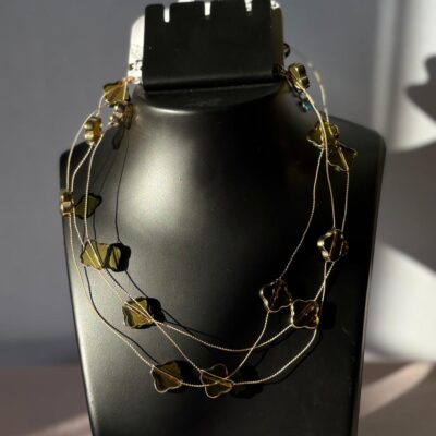 Lumen Flora yellow greenish roumd necklace