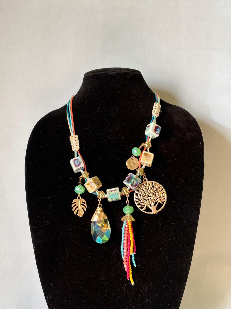 Blue Fortune Tree Necklace