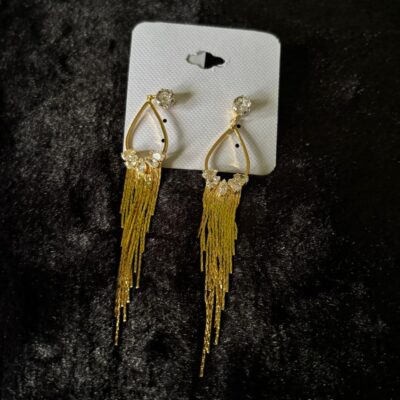 Dew Drop Golden Erring with 92.5 Sterling Silver